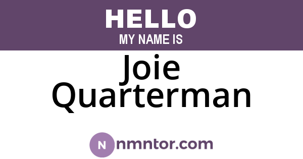 Joie Quarterman