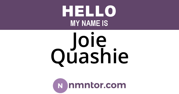 Joie Quashie