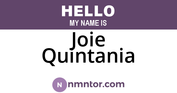 Joie Quintania