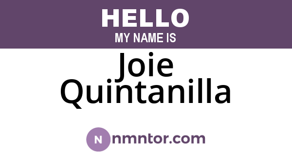 Joie Quintanilla
