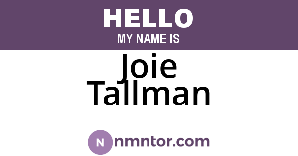 Joie Tallman