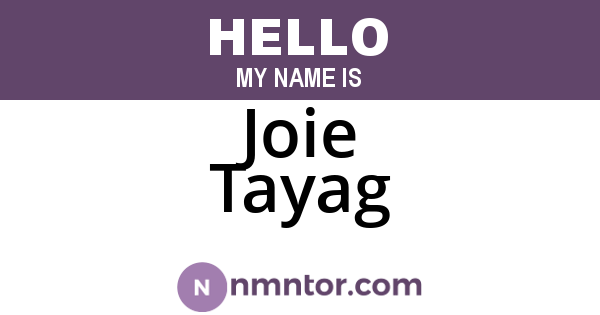 Joie Tayag