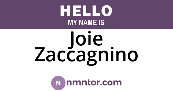 Joie Zaccagnino