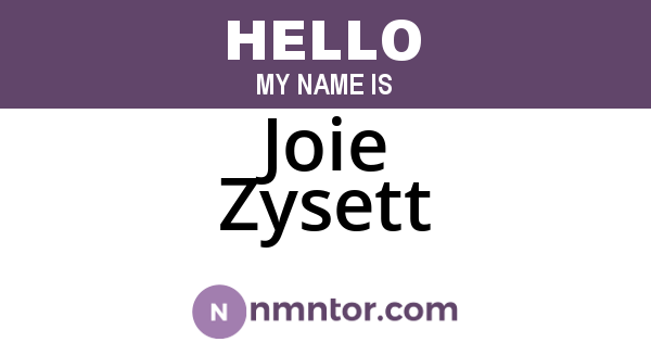 Joie Zysett