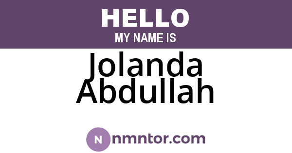 Jolanda Abdullah