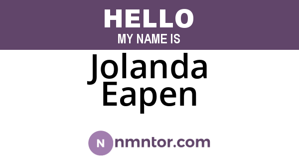 Jolanda Eapen