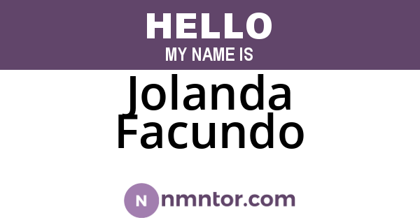Jolanda Facundo