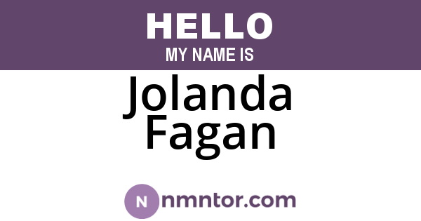 Jolanda Fagan