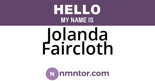 Jolanda Faircloth