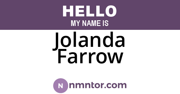 Jolanda Farrow
