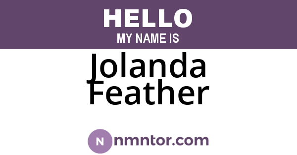 Jolanda Feather