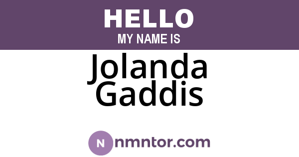 Jolanda Gaddis