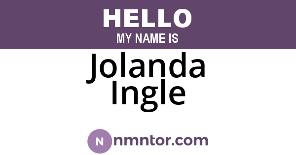 Jolanda Ingle