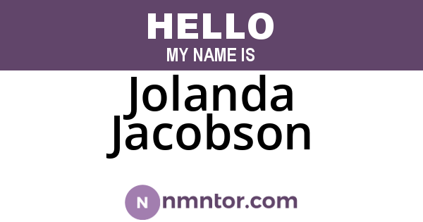 Jolanda Jacobson