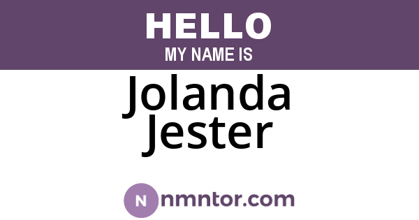 Jolanda Jester