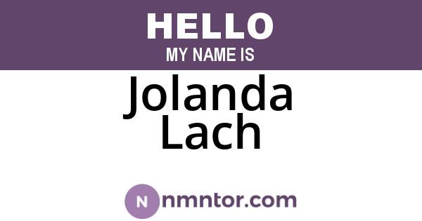 Jolanda Lach