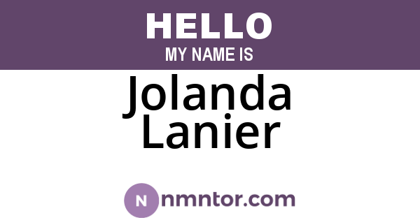 Jolanda Lanier