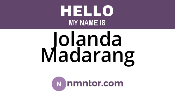Jolanda Madarang