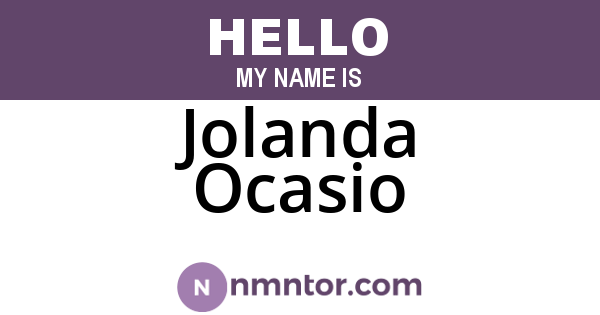 Jolanda Ocasio