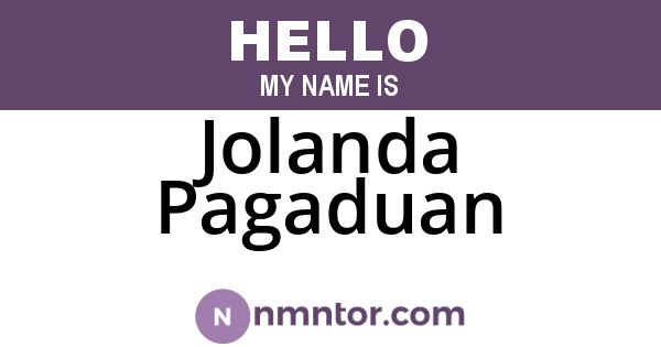 Jolanda Pagaduan
