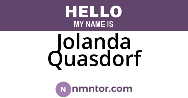 Jolanda Quasdorf