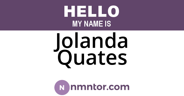 Jolanda Quates