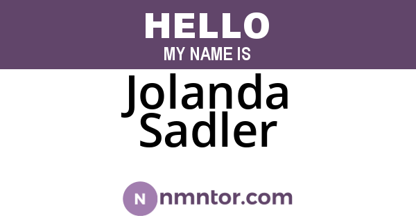 Jolanda Sadler