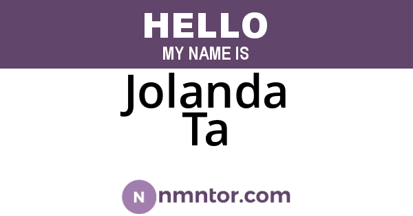 Jolanda Ta