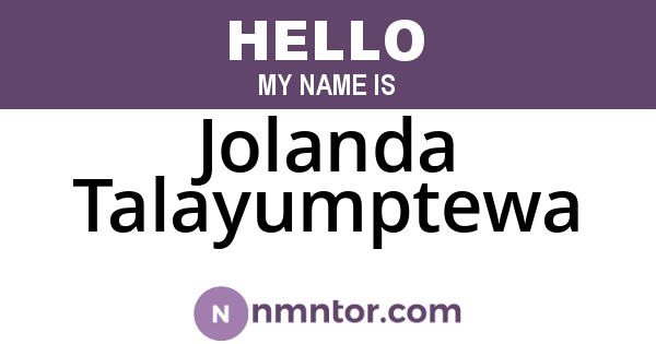 Jolanda Talayumptewa