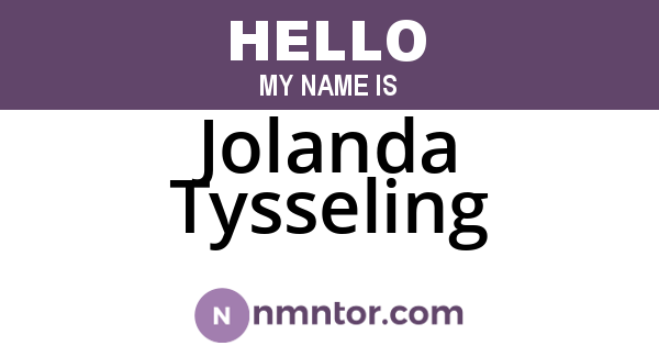 Jolanda Tysseling