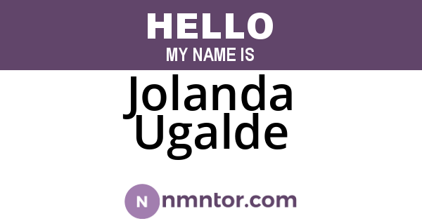Jolanda Ugalde
