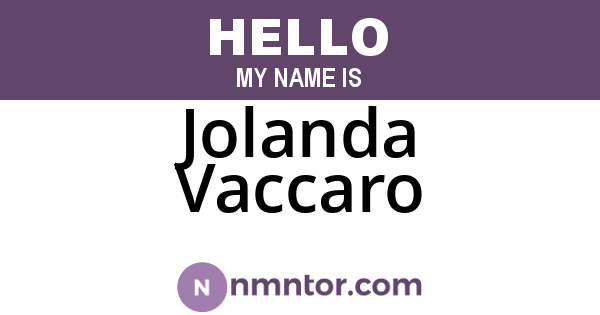 Jolanda Vaccaro