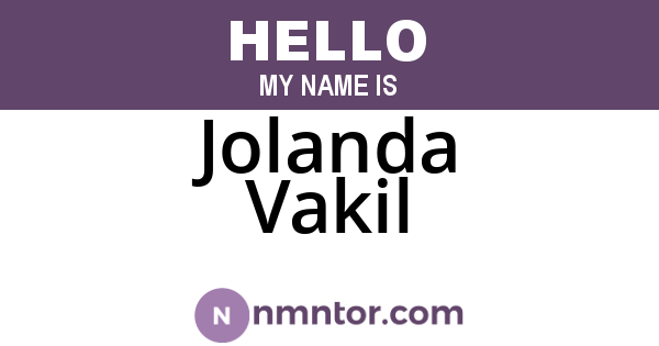 Jolanda Vakil