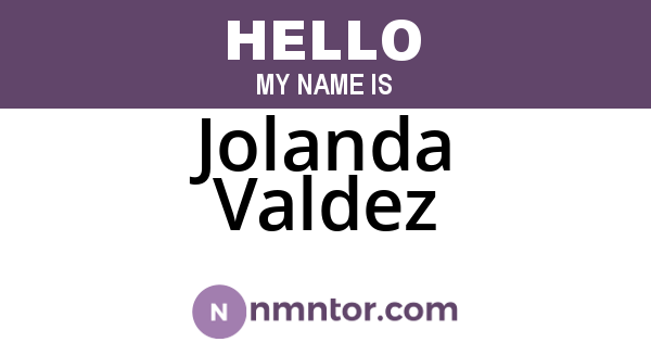 Jolanda Valdez