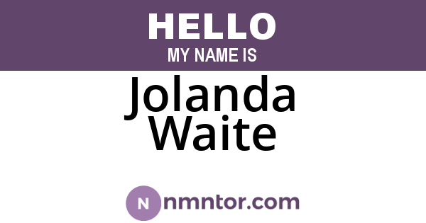 Jolanda Waite