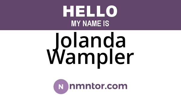 Jolanda Wampler