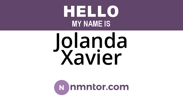 Jolanda Xavier