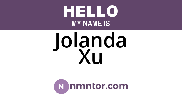 Jolanda Xu