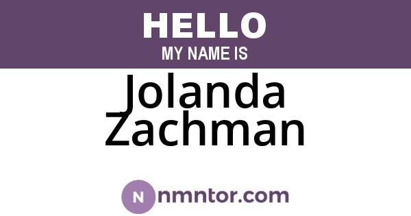 Jolanda Zachman