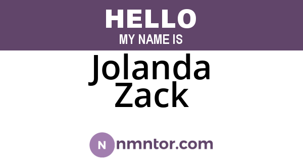 Jolanda Zack