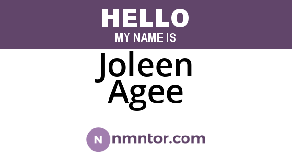 Joleen Agee