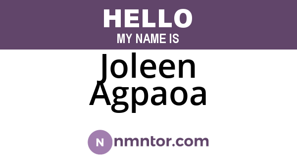 Joleen Agpaoa