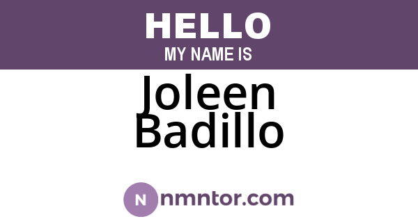 Joleen Badillo