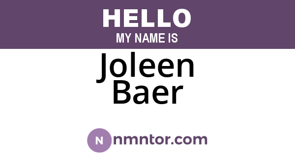 Joleen Baer