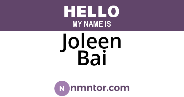 Joleen Bai