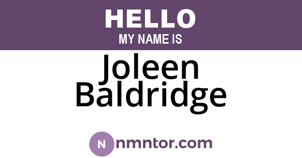 Joleen Baldridge