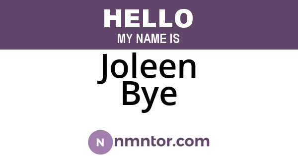 Joleen Bye
