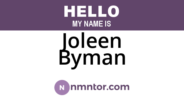 Joleen Byman