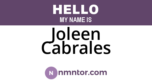 Joleen Cabrales