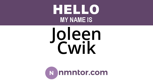 Joleen Cwik